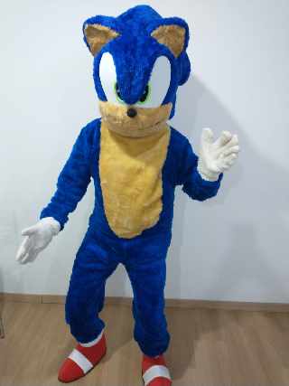 Aluguel Fantasia Do Sonic (personagem Vivo)